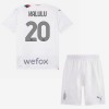 Børn - AC Milan Kalulu 20 Fodboldtrøje Udebane 2023-24